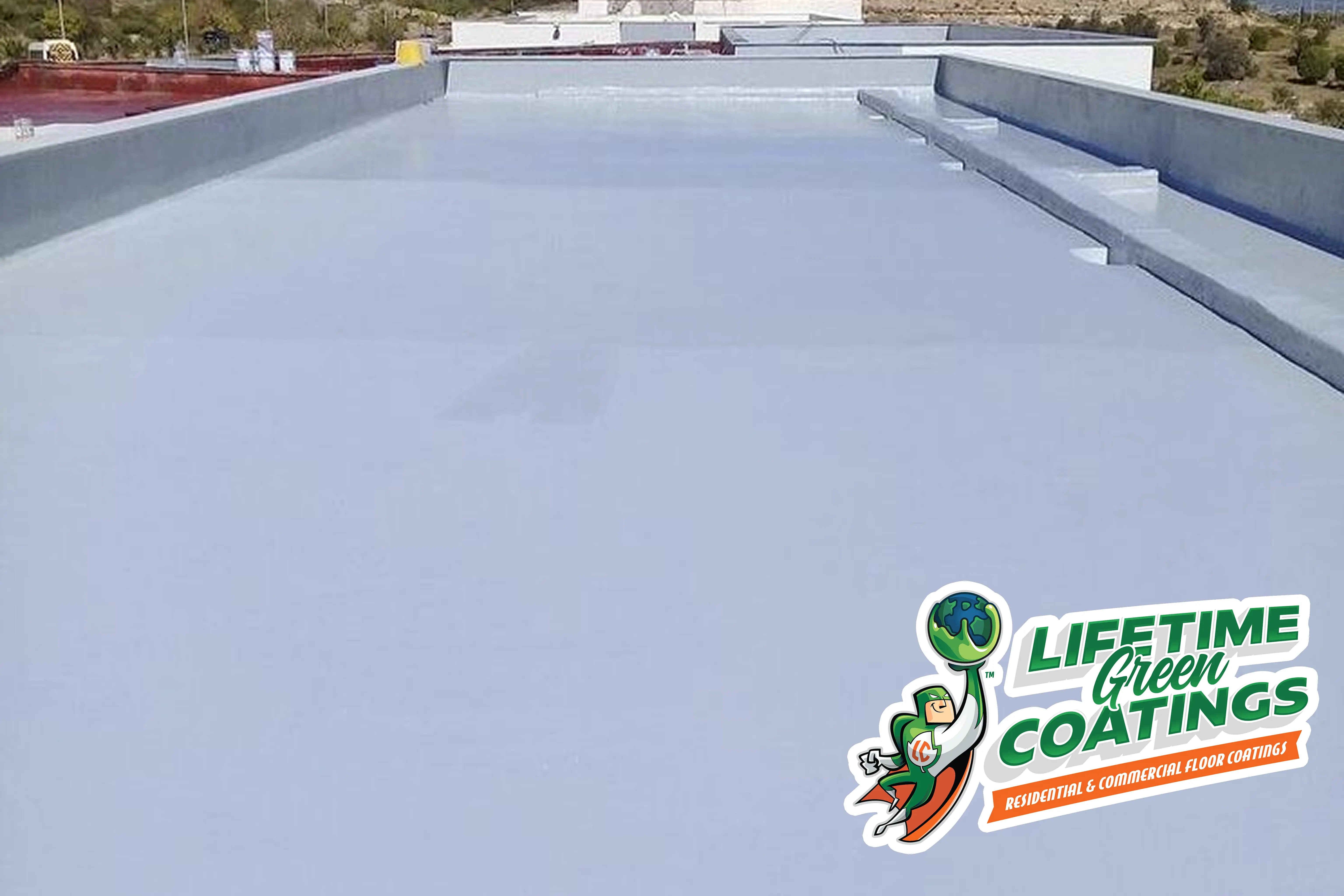 Family garage with Lifetime Green Coatings floor